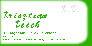 krisztian deich business card